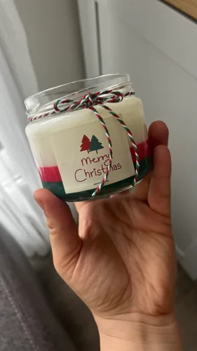 Kokina Yılbaşı Temalı Cam Kavanoz Soya Wax Mum