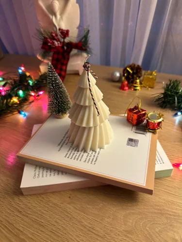Geometrik Yılbaşı Noel Ağacı Soya Wax Mum