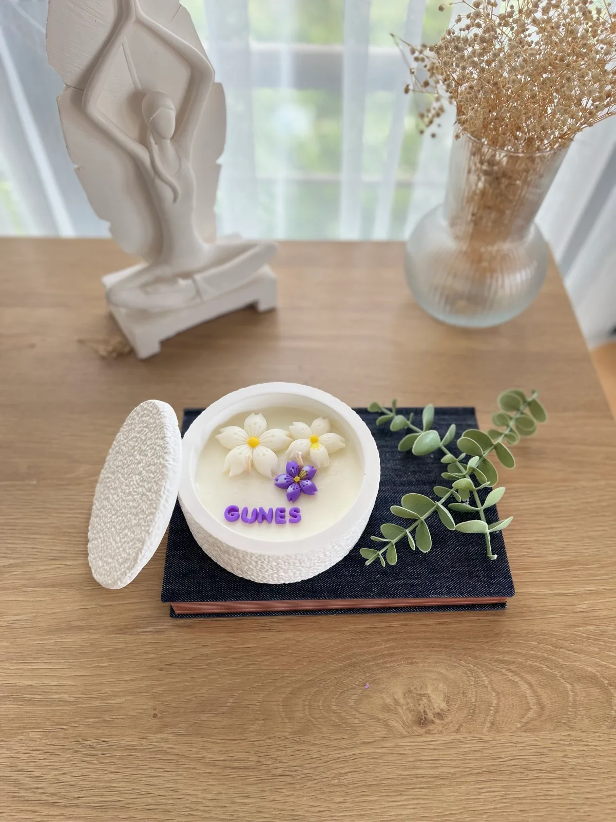 İsme Özel Mum Soya Wax Mum Kişiselleştirilmiş El Yapımı Doğal Mum