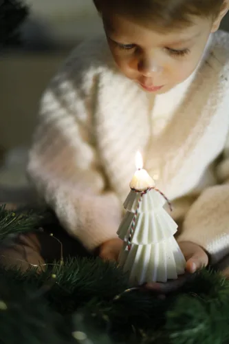 Geometrik Yılbaşı Noel Ağacı Soya Wax Mum