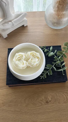 Kalp Çiçek Soya Wax Mum