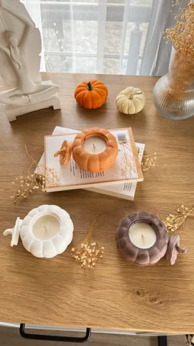 Balkabağı Halloween Dekoratif Obje Soya Wax Mum