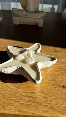 Deniz Yıldızı Dekoratif Tabak Mum Soya Wax Mum