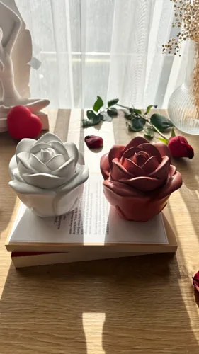 Gül Model Soya Wax Mum