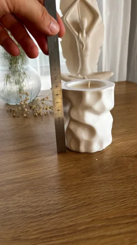 Beton Düzensiz Silindir Soya Wax Mum