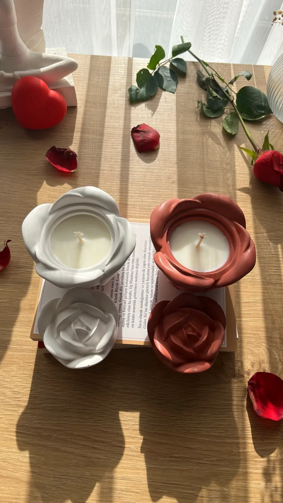Gül Model Soya Wax Mum