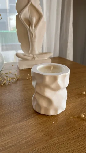 Beton Düzensiz Silindir Soya Wax Mum