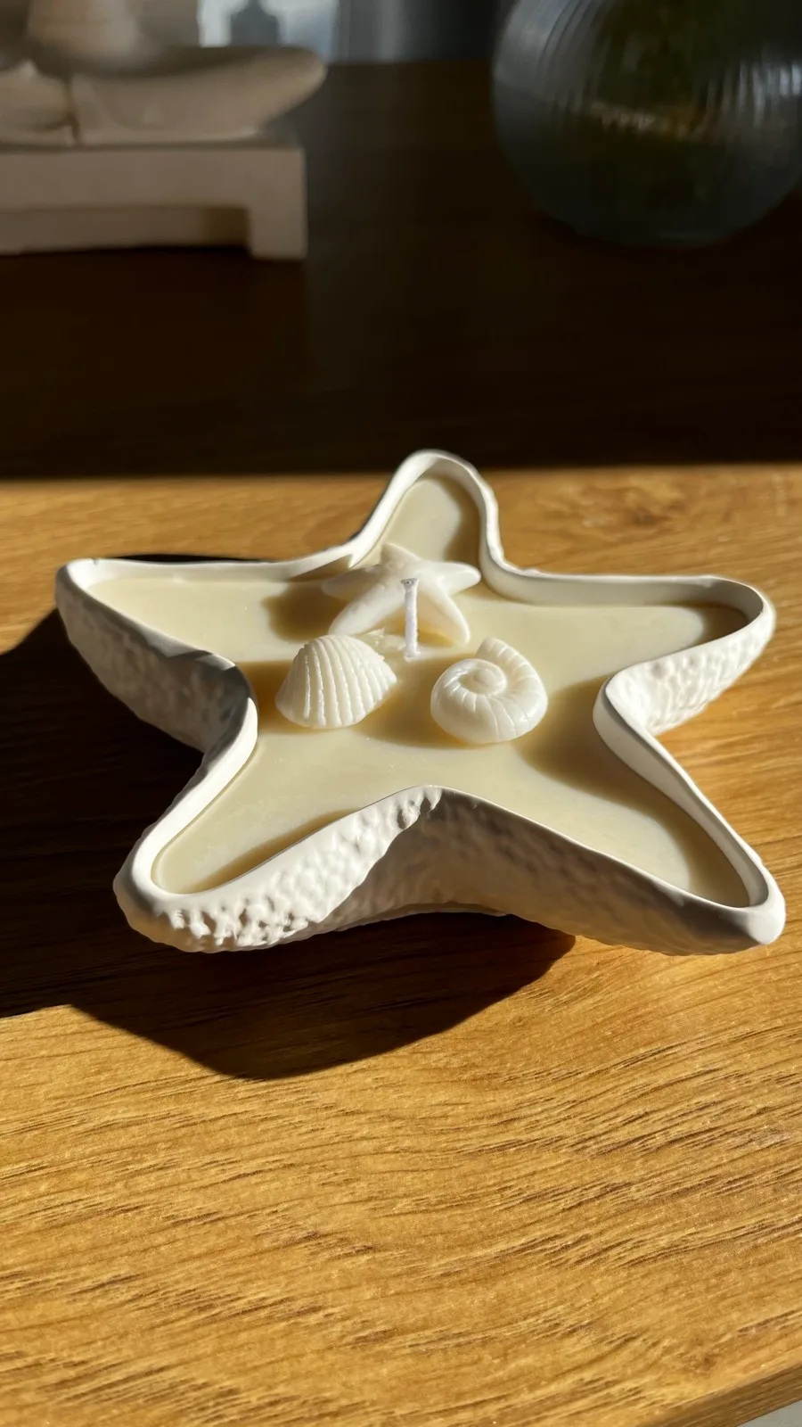 Deniz Yıldızı Dekoratif Tabak Mum Soya Wax Mum