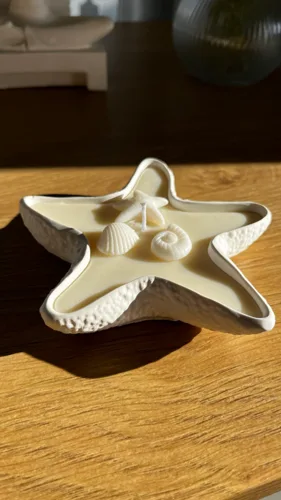 Deniz Yıldızı Dekoratif Tabak Mum Soya Wax Mum