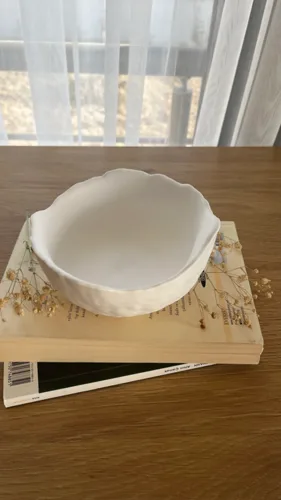 Kıvrımlı Dokulu Dekoratif Kase