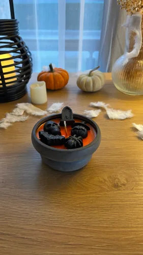 Cadılar Bayramı (Halloween) Balkabağı Temalı Mum