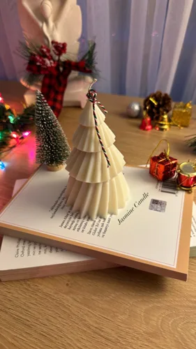 Geometrik Yılbaşı Noel Ağacı Soya Wax Mum