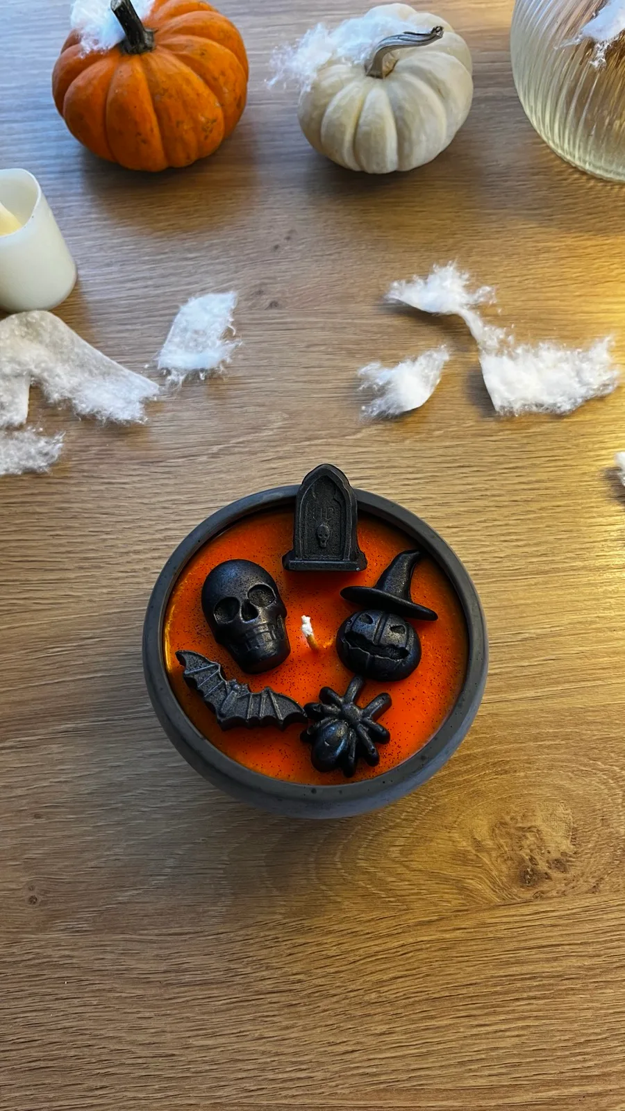 Cadılar Bayramı (Halloween) Balkabağı Temalı Mum