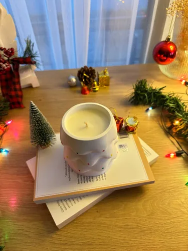 Yılbaşı Temalı Yeşil Noel Çam Ağaçlı Soya Wax Mum