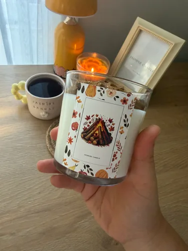 Sonbahar Odun Temalı Soya Wax Mum