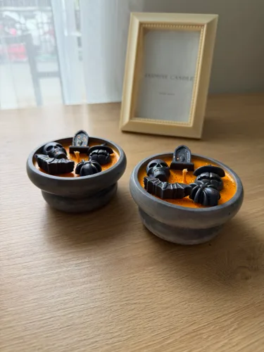 Cadılar Bayramı (Halloween) Balkabağı Temalı Mum